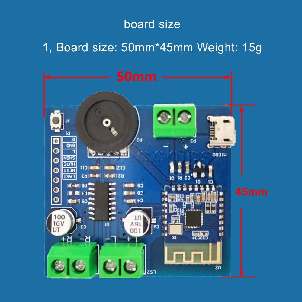 5W*2 Bluetooth 4.2 Audio Module Lossless 2-CH Stereo Low Power Consumption