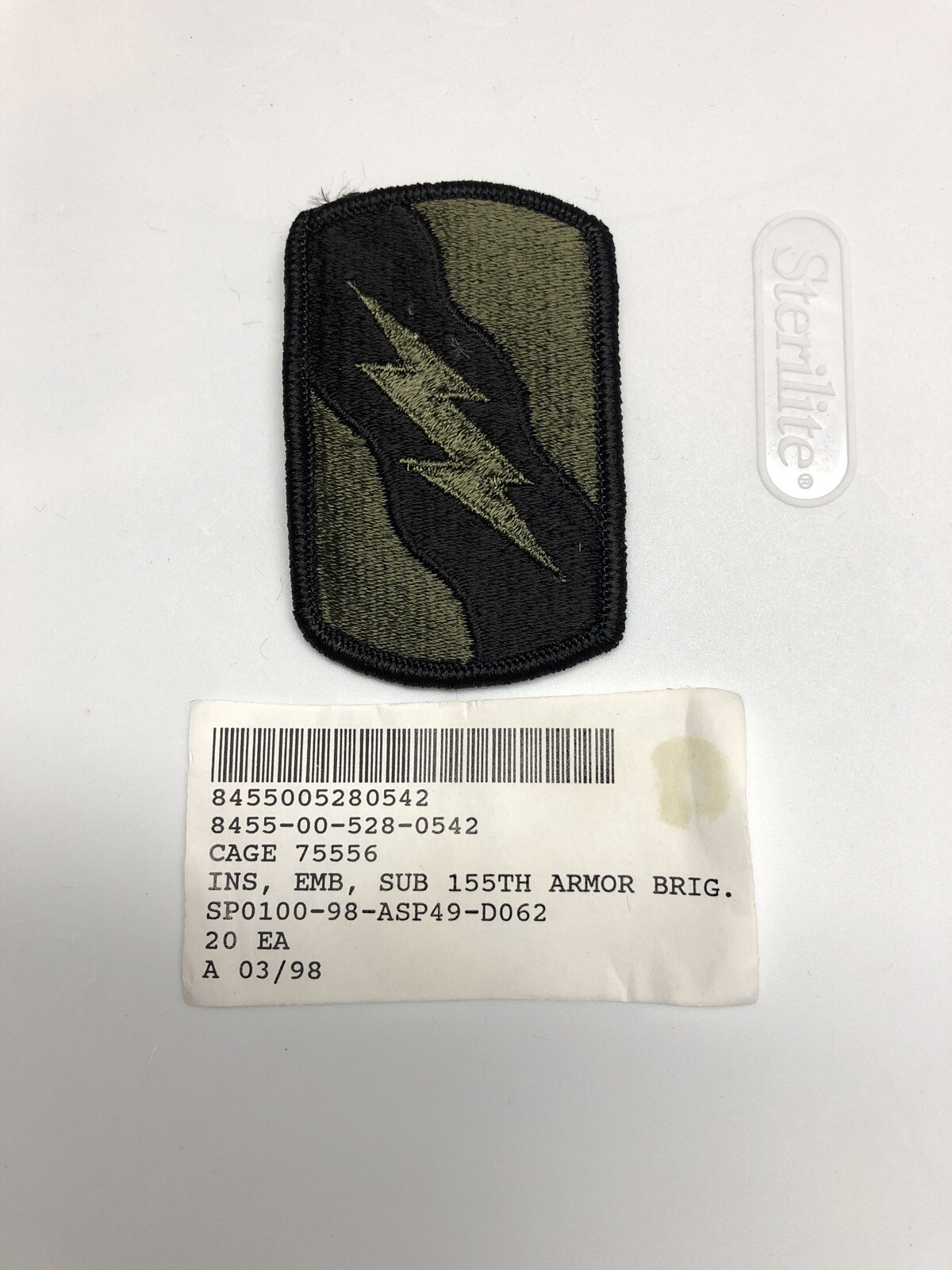 155th Armor Brigade Subdued U.S. Army Shoulder Patch Insignia