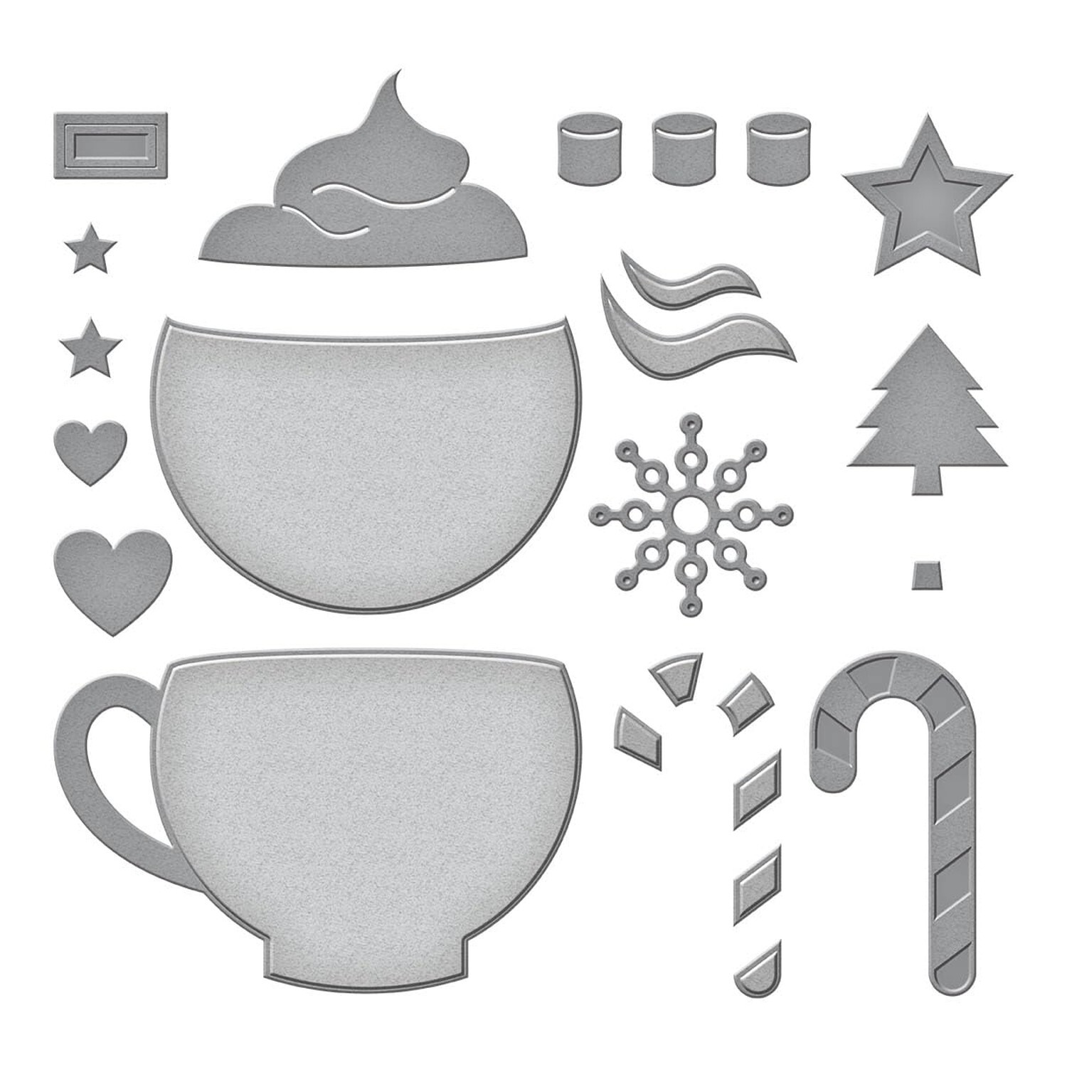 Spellbinders Merry Mug Creations Etched Dies, Metal