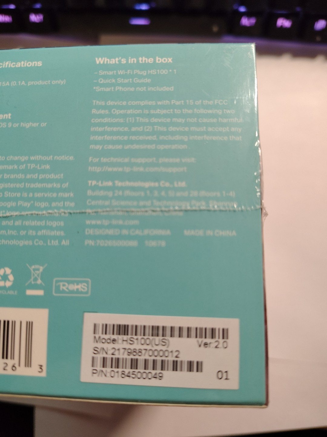 TP-Link HS100 Wi-Fi Smart Plug Kasa - NEW/SEALED