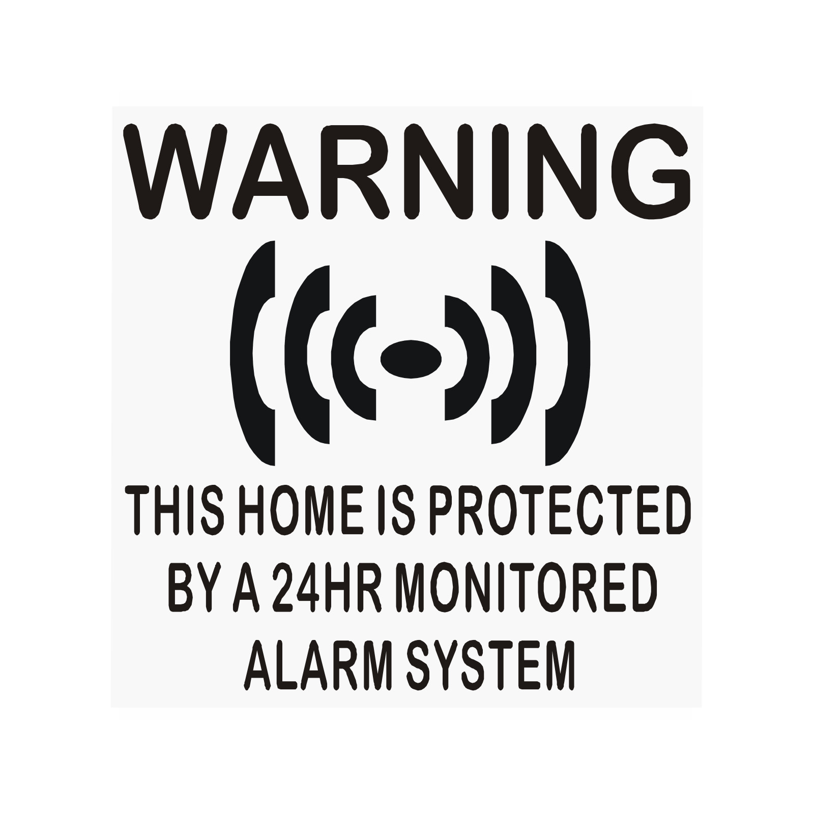 4 x HOME Protected-24hr Alarm System-Internal Stickers-Premises,Safety,Security