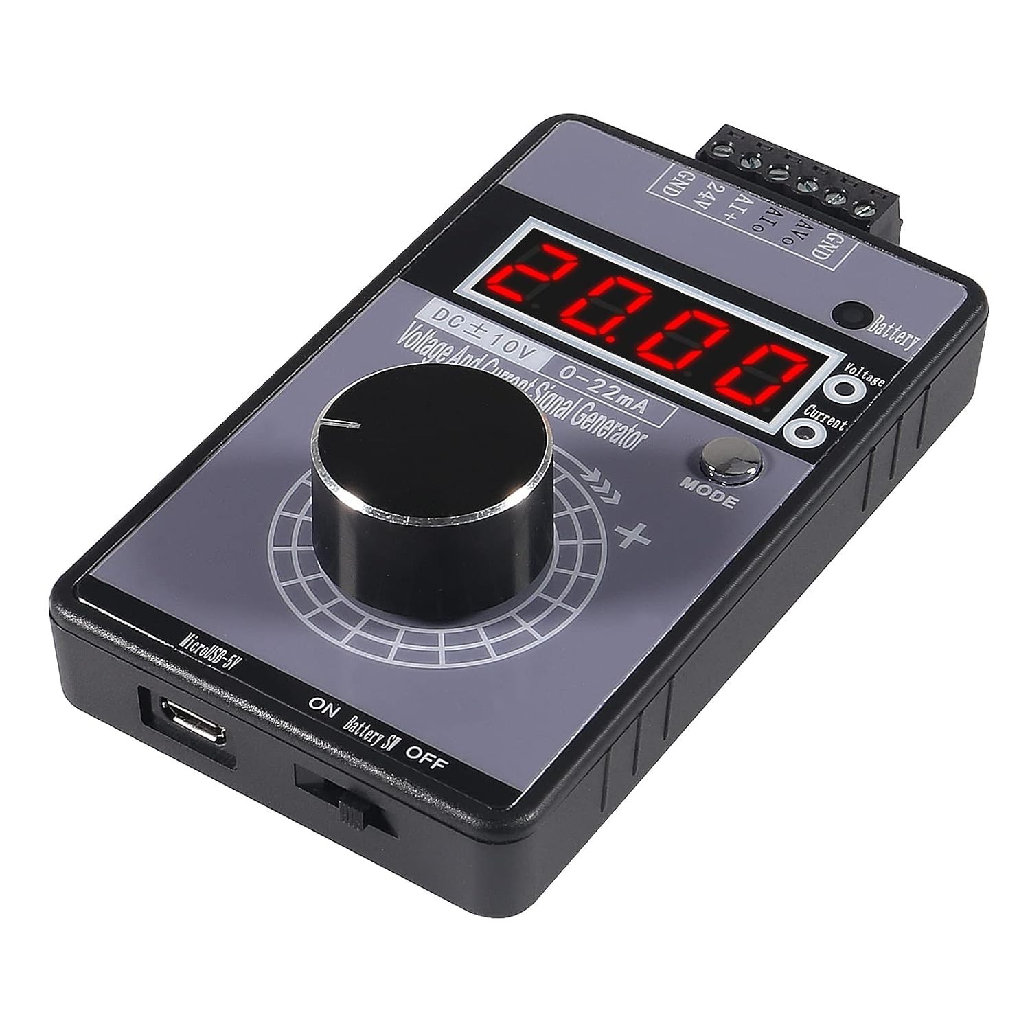 Adjustable 4-20mA Signal Generator Current Voltage Analog Simulator 0-10V/0-2...