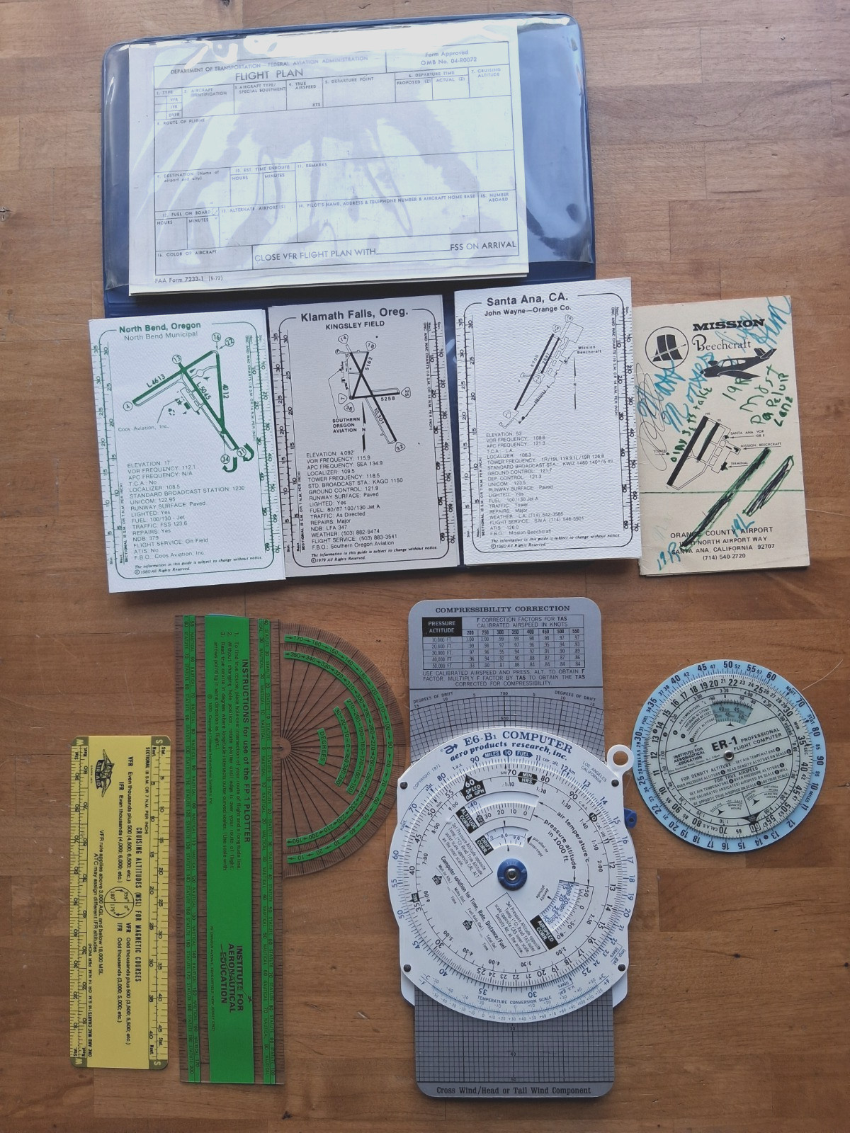 VTG Lot Flight Accessories Aero E6-B Flight Computer, ER-1, FP1 Plotter, + more