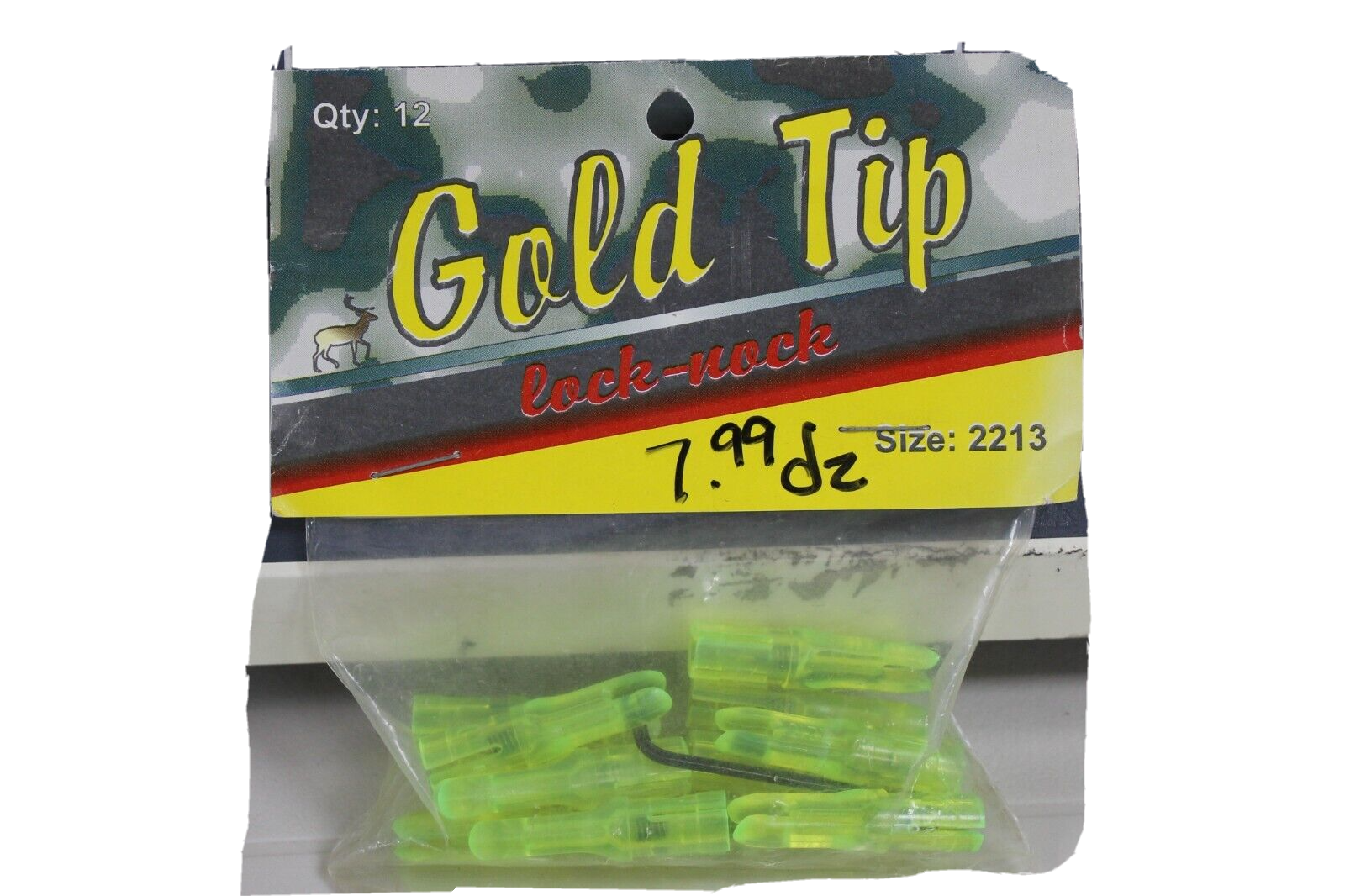 Gold Tip Lock-Nock - Size 2213 - 1 Dozen - Green