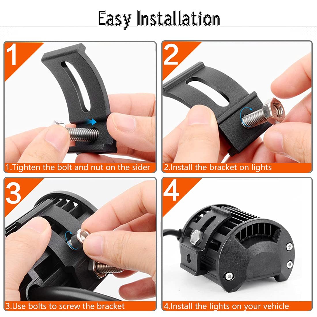 LED Light Bar Mounting Bracket - Mounting Brackets Universal Adjustable Slide...