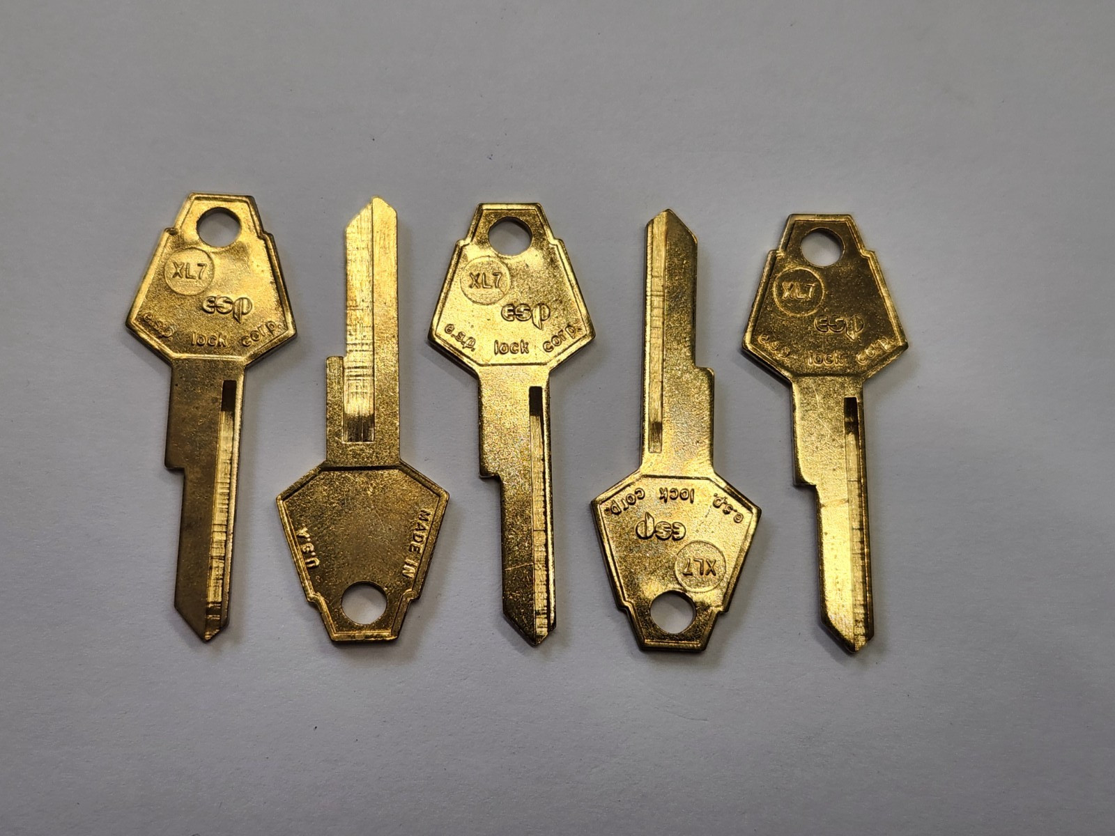 5 ESP XL7 Key Blanks   (rm.2-oo)