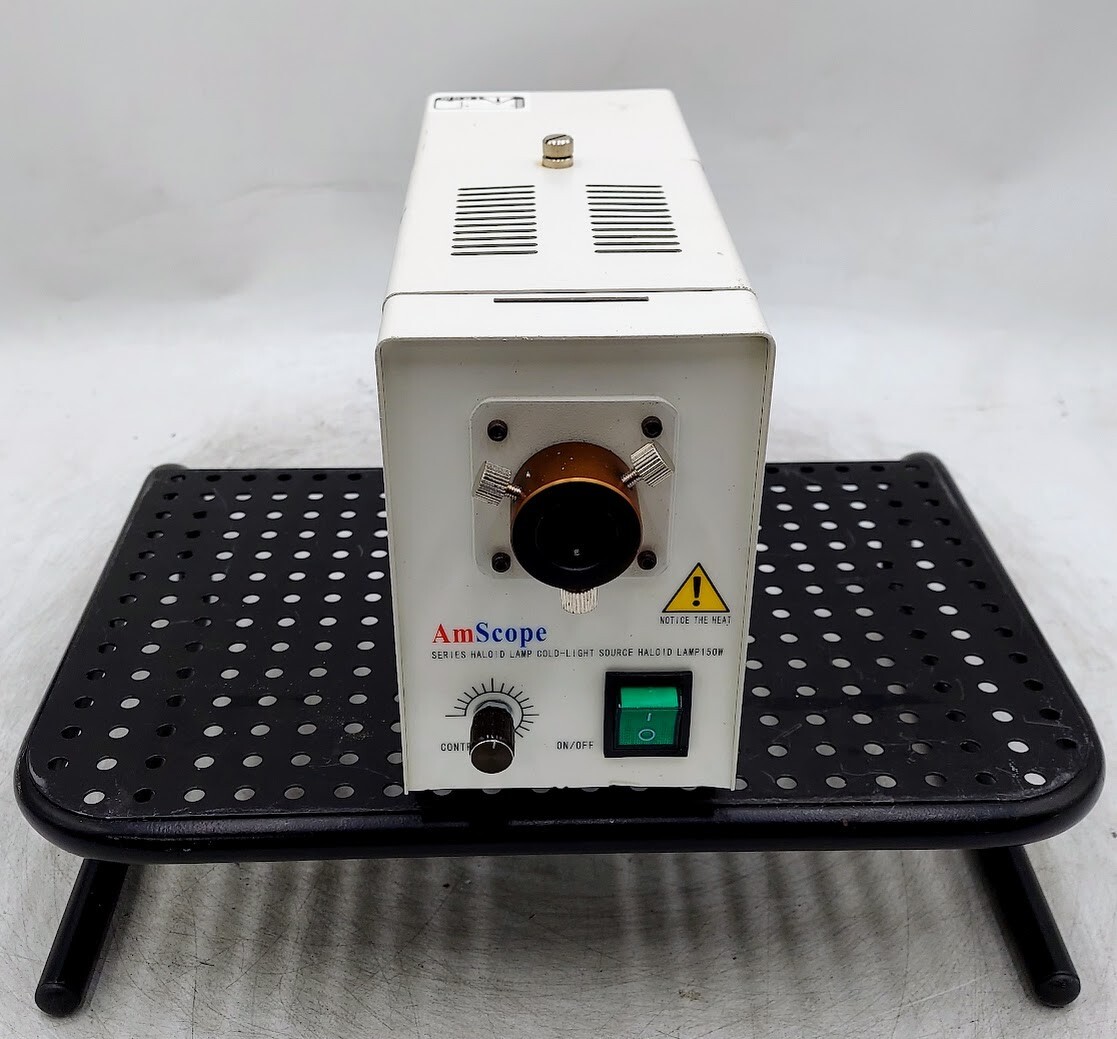 AmScope HL-250-A Haloid Lamp Cold-Light Source 150W Microscope Illuiminator Box