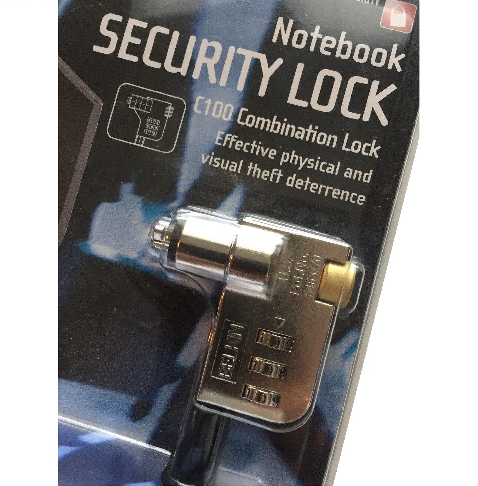 Belkin Notebook Security Combination Lock C100 F8E503 New In Packaging