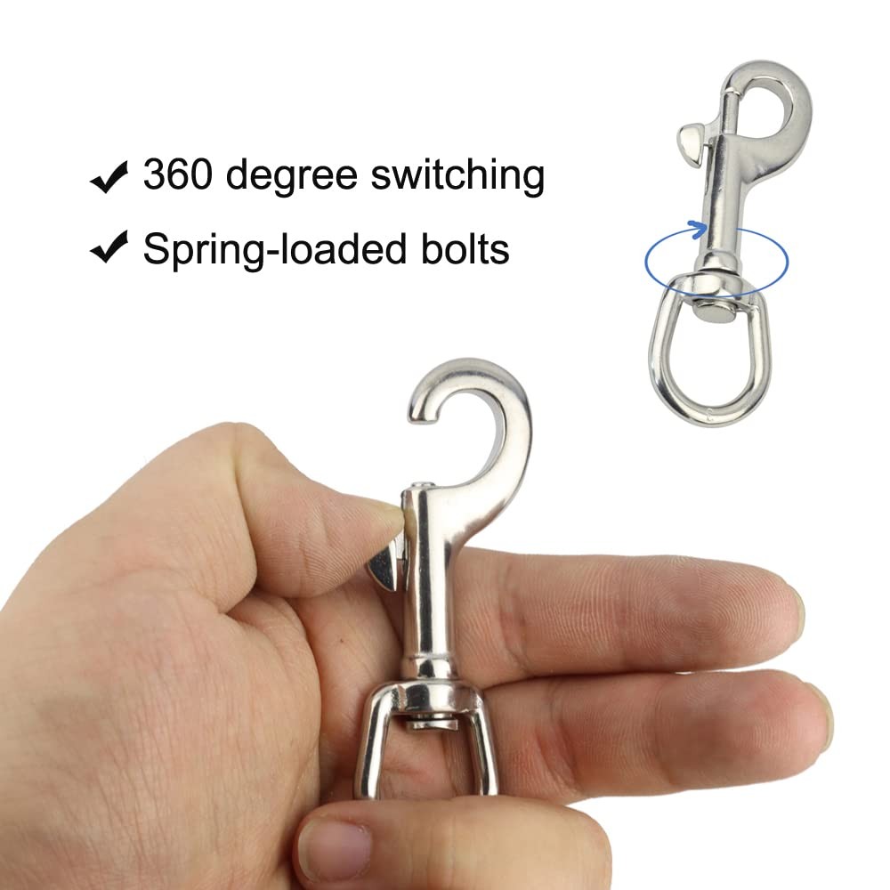 5 PCS Marine Grade Single Ended Trigger Clips Heavy Duty Diving Snap Hooks