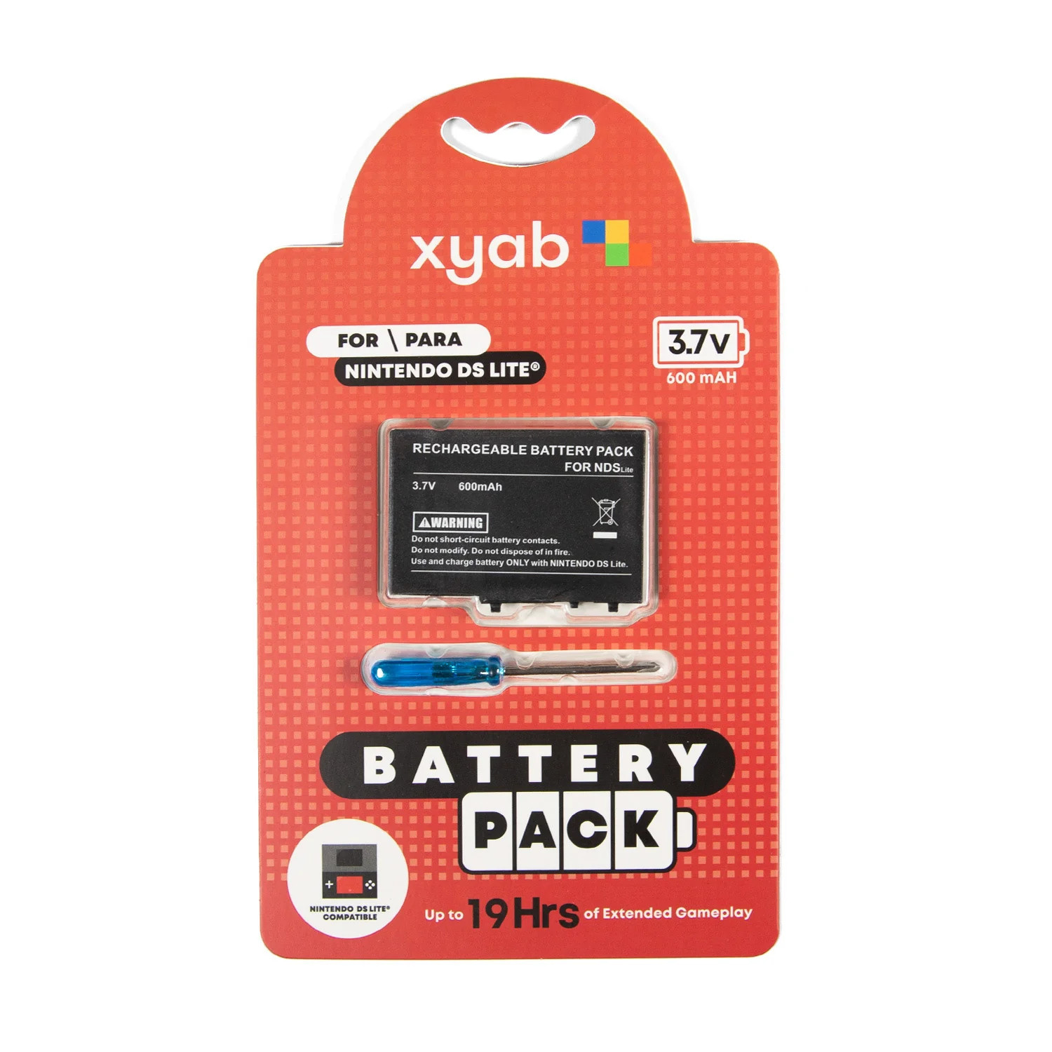 3.7V 600mAh High Capacity Replacement Battery for Nintendo DS Lite Console