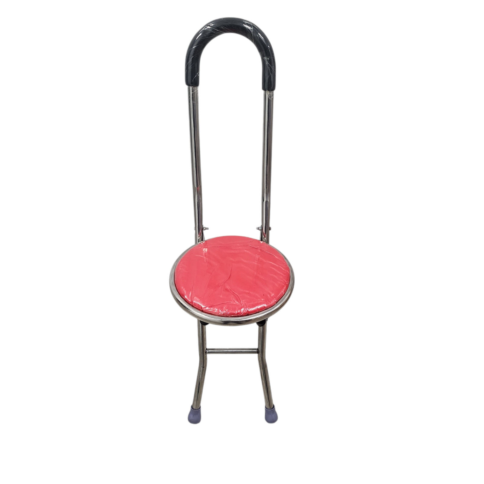Adjustable Height Folding Walking Seat-Lightweight,Portable 3-Legged