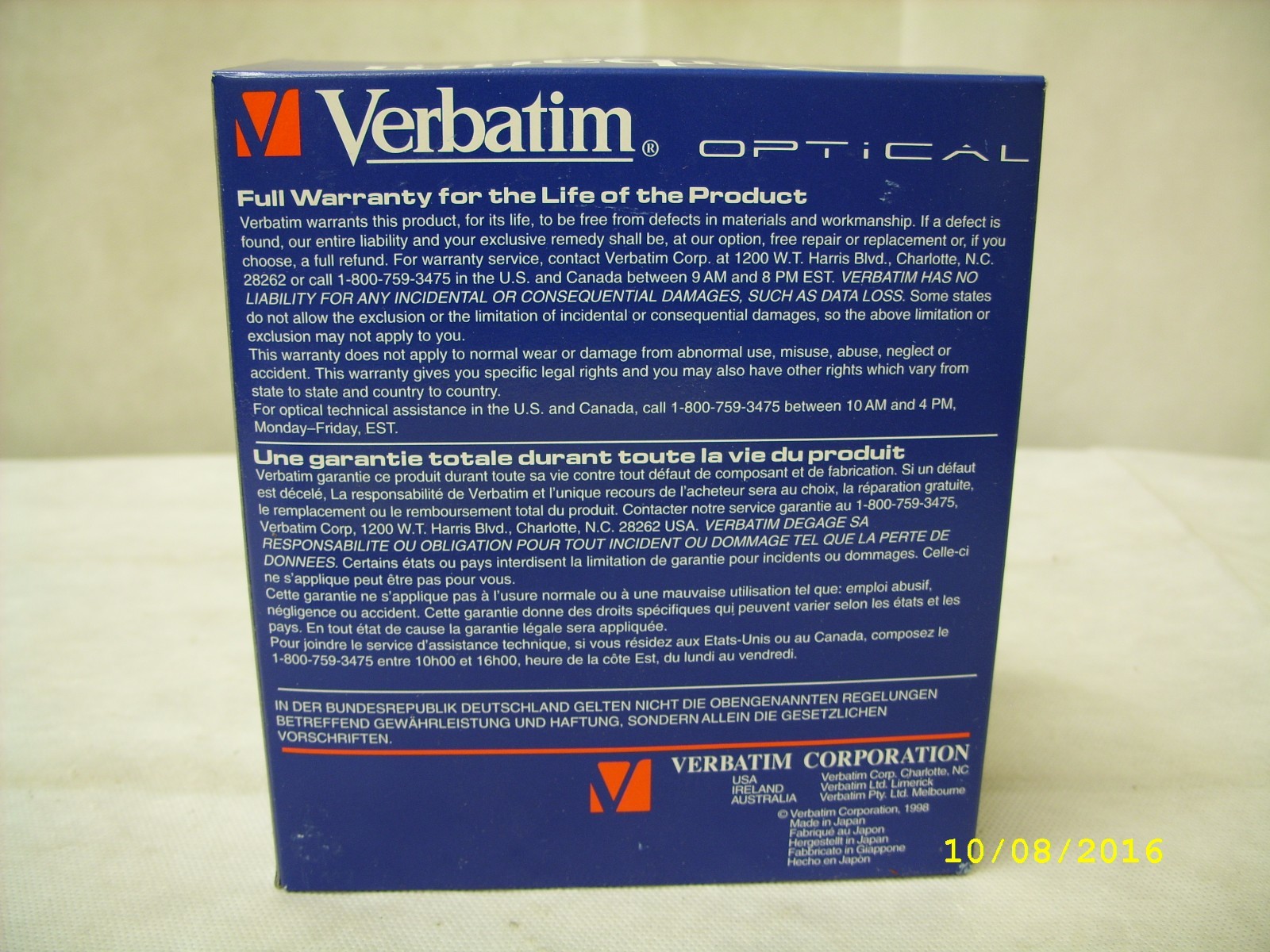 Verbatim Rewritable Optical Disk - # 92841 - 4.1GB - 5.25" - 512 Bytes - 5 PACK
