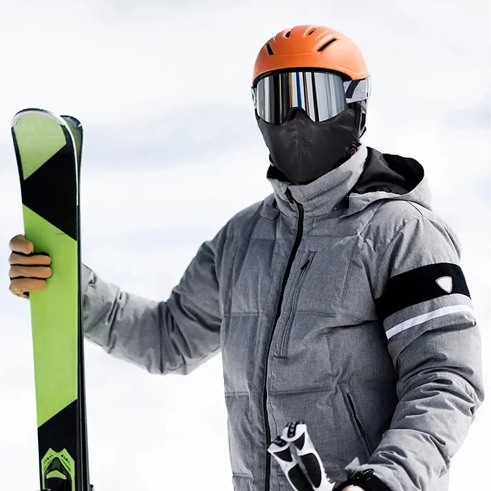 Winter Thermal Half Face Cover Windproof Fleece Face Mask for Cold Weather Sport