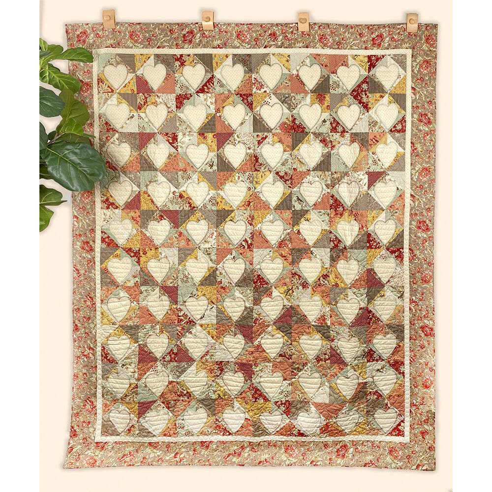 Cut Loose Press, Hearts on the Half Square Quilt Pattern