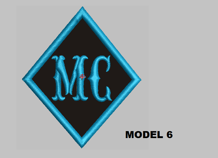 Custom Embroidery Diamond Embroidered MC PATCH, badge, tag sew on