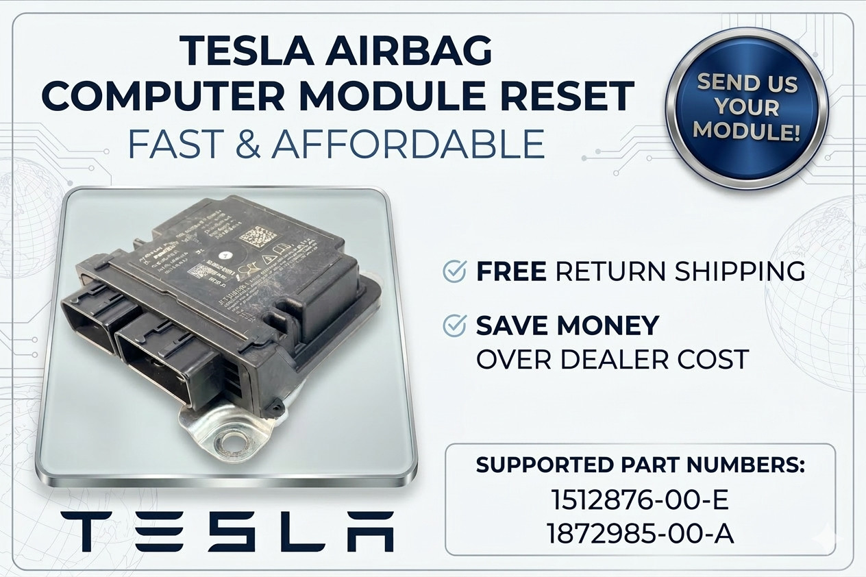 2021-2025 Tesla Model 3 Y S X Cybertruck CRASH CODE RESET AFTER ACCIDENT