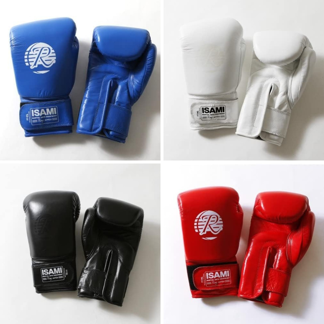 ISAMI Sparring Boxing Glove RS Ring Series Training Magic Tape Leather 8-16oz