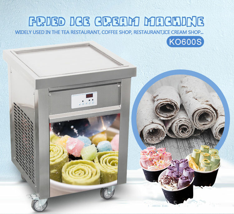 Commercial 21"x21" square pan fried ice cream machine rolled ice cream machine
