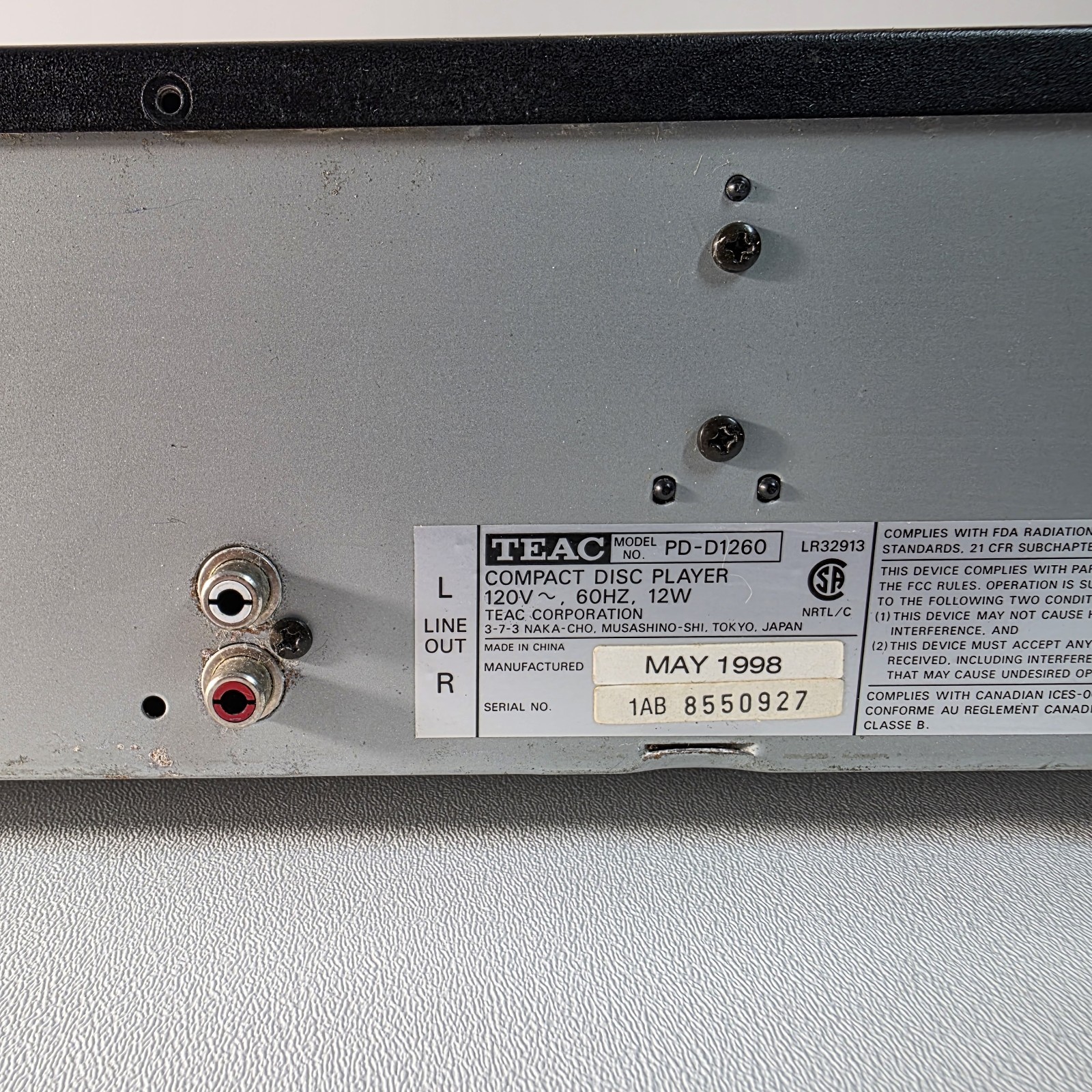 Teac PD-D1260 CD Changer No Remote Tested