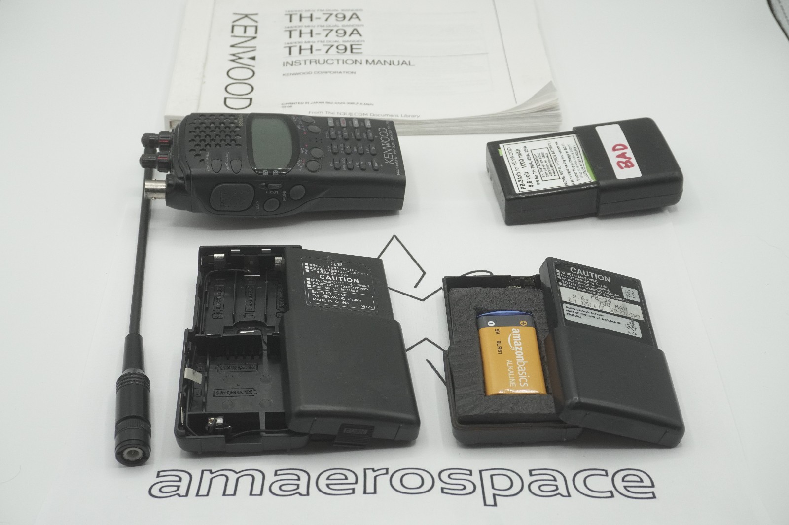 Kenwood TH-79A Dual Bander FM Radio  144/440 MHz Transceiver with battery mods