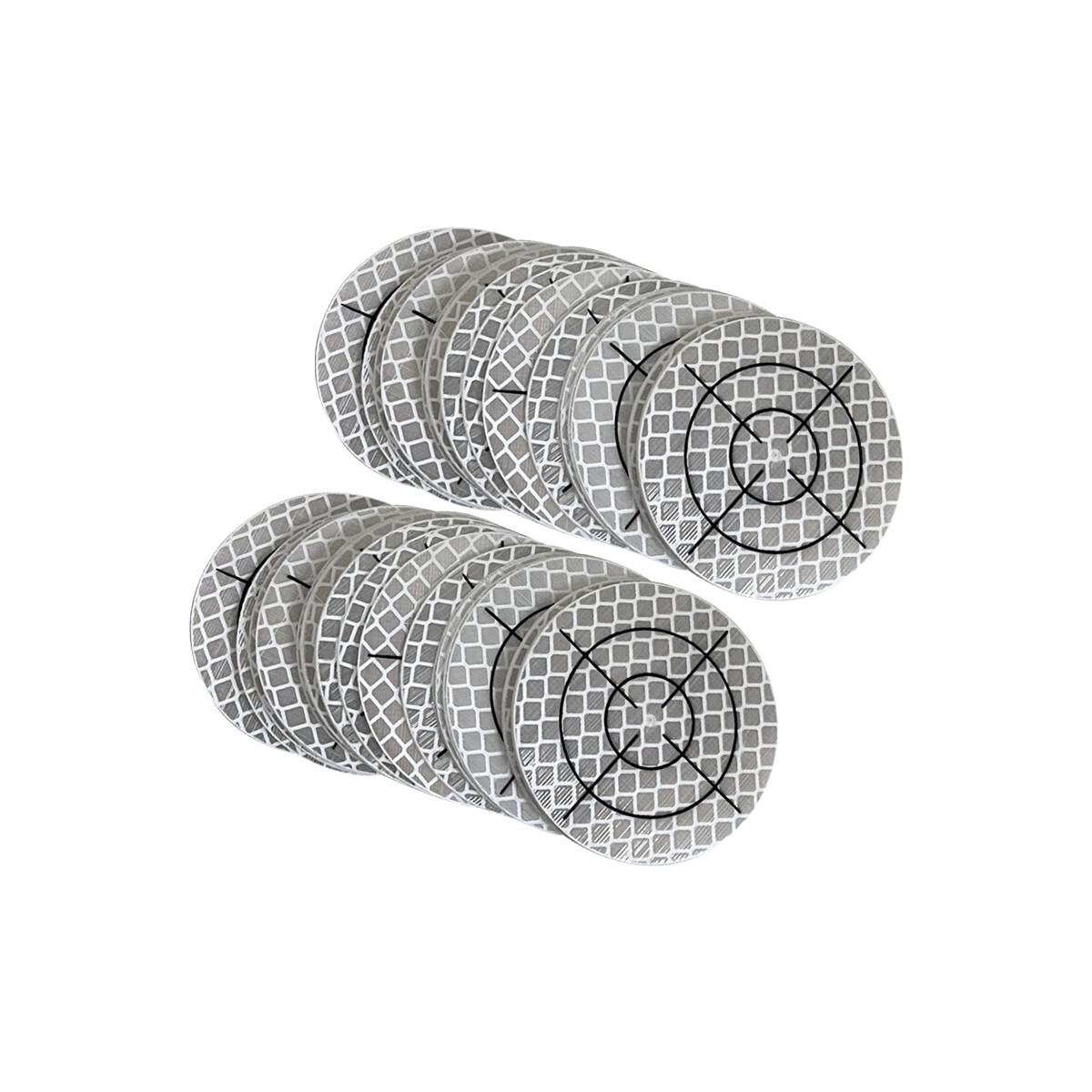 100PCS CIRCLE REFLECTOR SHEET 40X40MM REFLECTIVE TAPE TARGET (CUSTOMIZABLE)