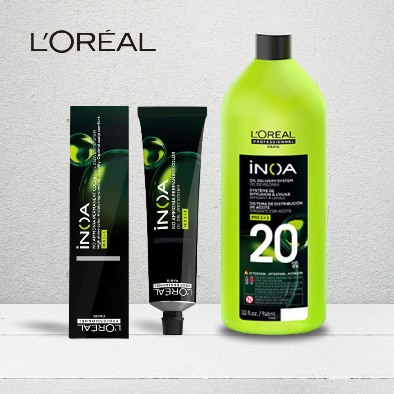 LOreal Professionnel INOA Ammonia Free 2.1oz Hair Color or 33.8oz Developer