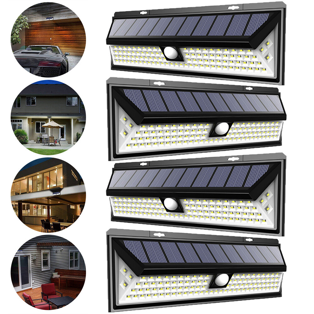 1-4PCS Road Lamp Outdoor Solar Wall Light LED Motion Sensor Street Lights