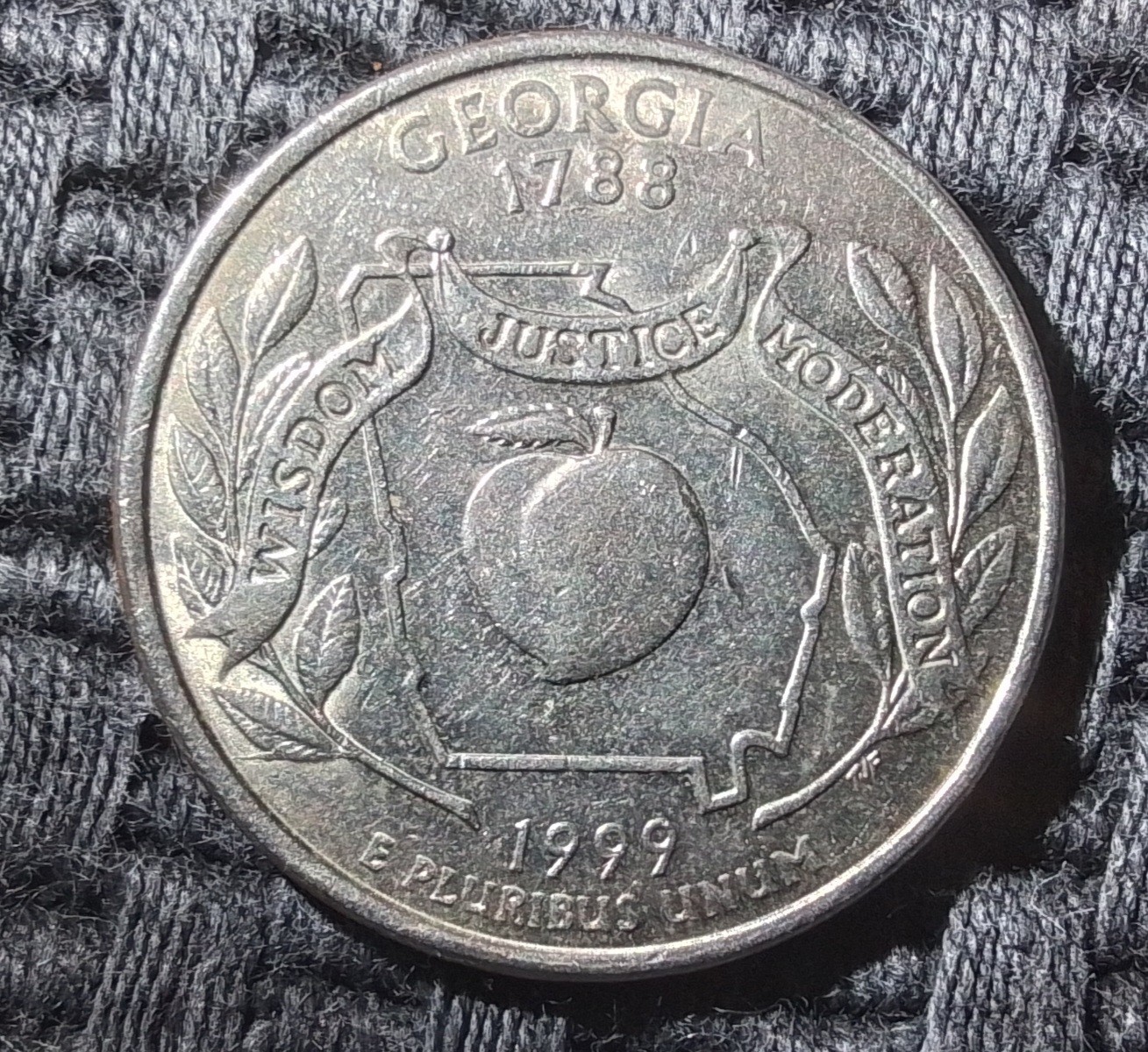 2004 US Quarter Texas P Mint Mark Grey "Dull" Toning Poorly Bonded Clad Layer