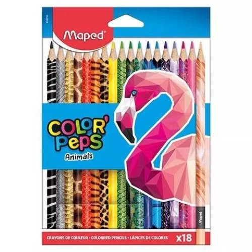 3154148322184 Kredki Colorpeps Animals 18 kolorów MAPED Maped