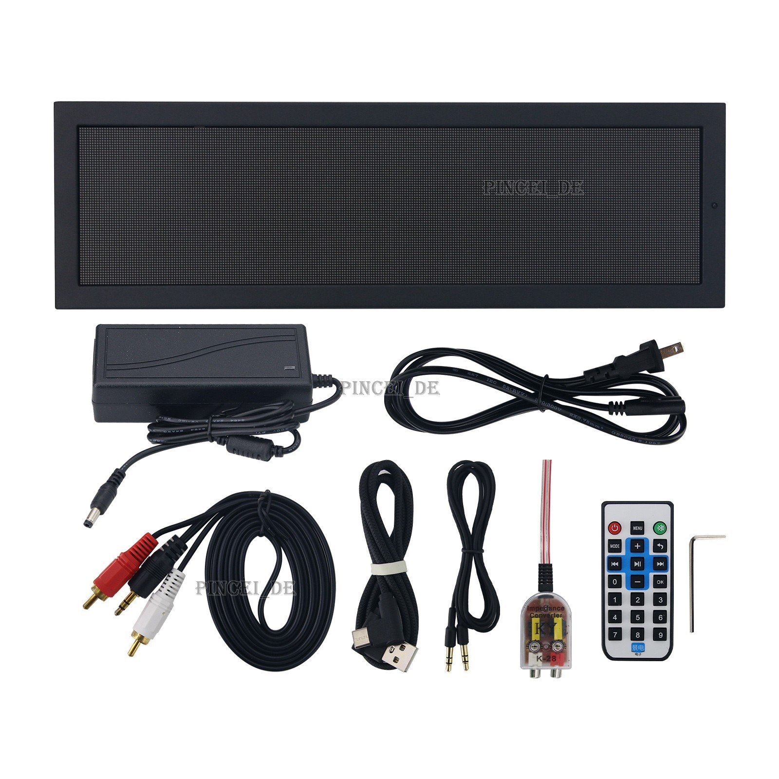 Wifi Voice-Activated Music Spectrum Rhythm Light Clock w/ Impedance Converter