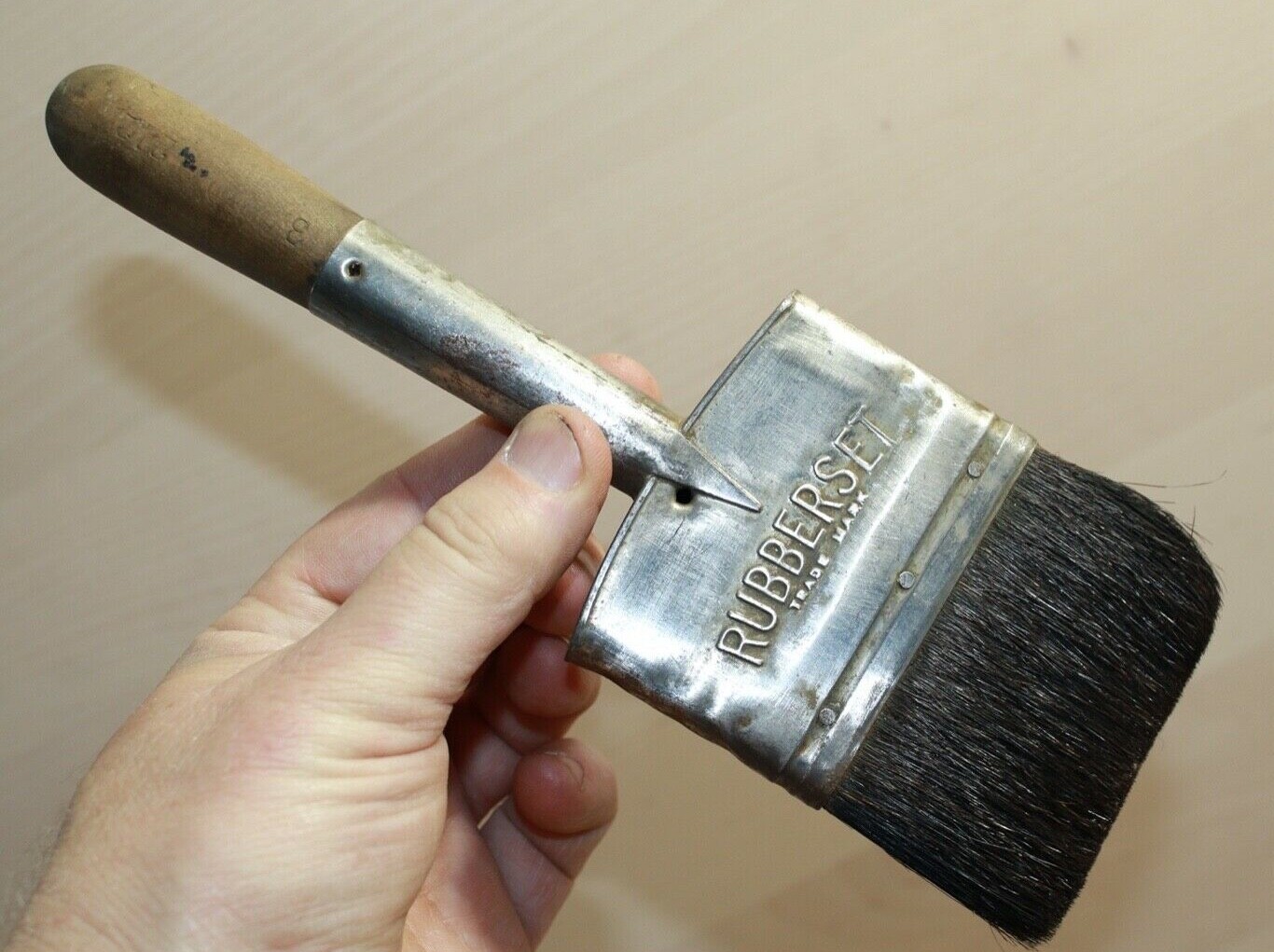Vintage VERY RARE RUBBERSET Trade Mark Brush Pure Bristle 3 212 DBL SQ