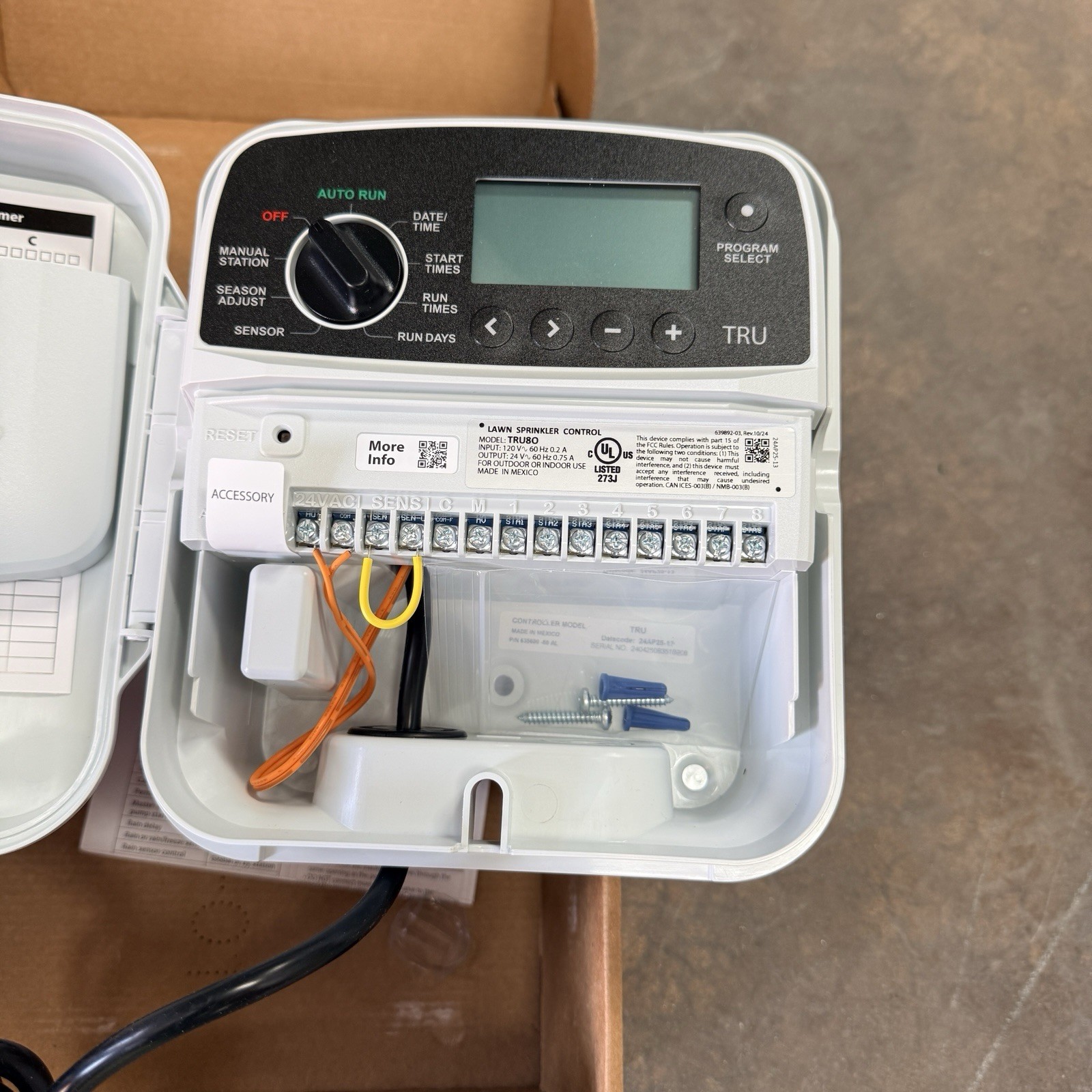 Rain Bird TRU8O Program Based Indoor/Outdoor Irrigation Sprinkler Controller