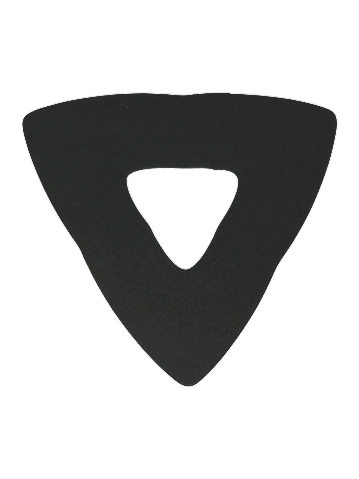 Ecopick Triangle Hole Guitar Picks, 0.80mm Medium Thickness, Black 3-Pack Lot