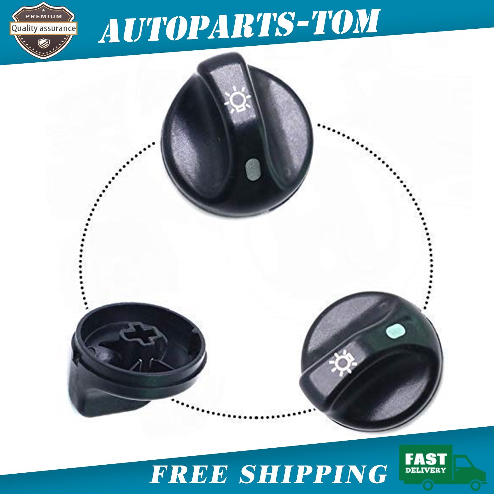 For Ford F-150 F-250 F-350 F-450 Head Light Head Lamp switch Knob 3L3Z11661AA