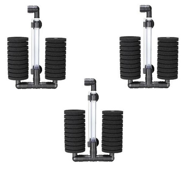 Large Double Head Bio-Sponge Filter 3pcs.