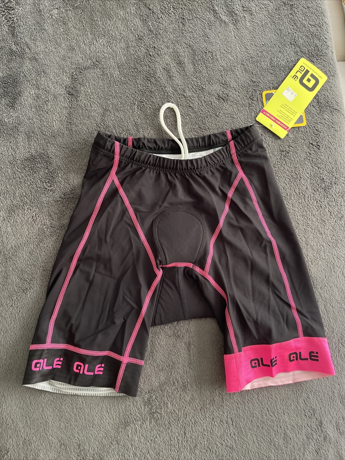 ALÉ WOMEN Italian TRIATHLON SWIM SHORT (Med), Black / PINK