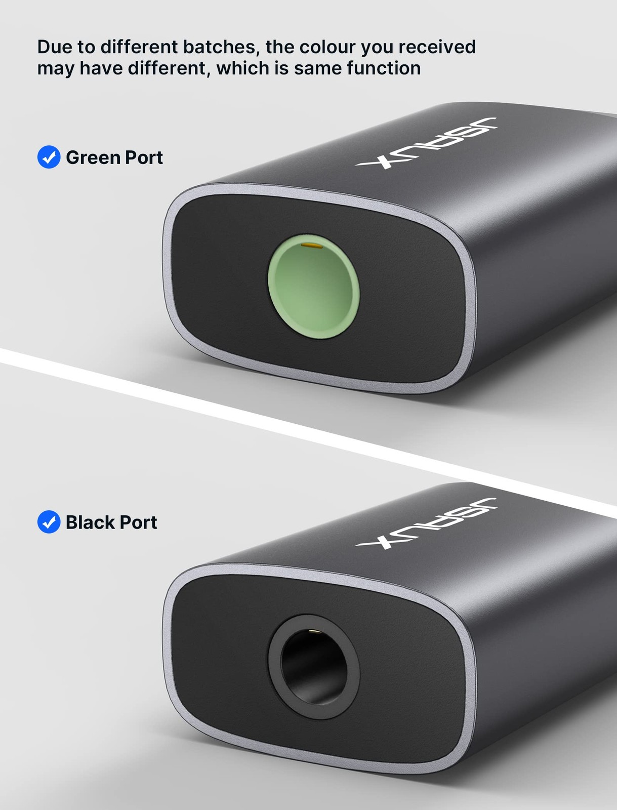 2 Pack USB to 3.5mm Jack Audio Adapter, JSAUX Grey
