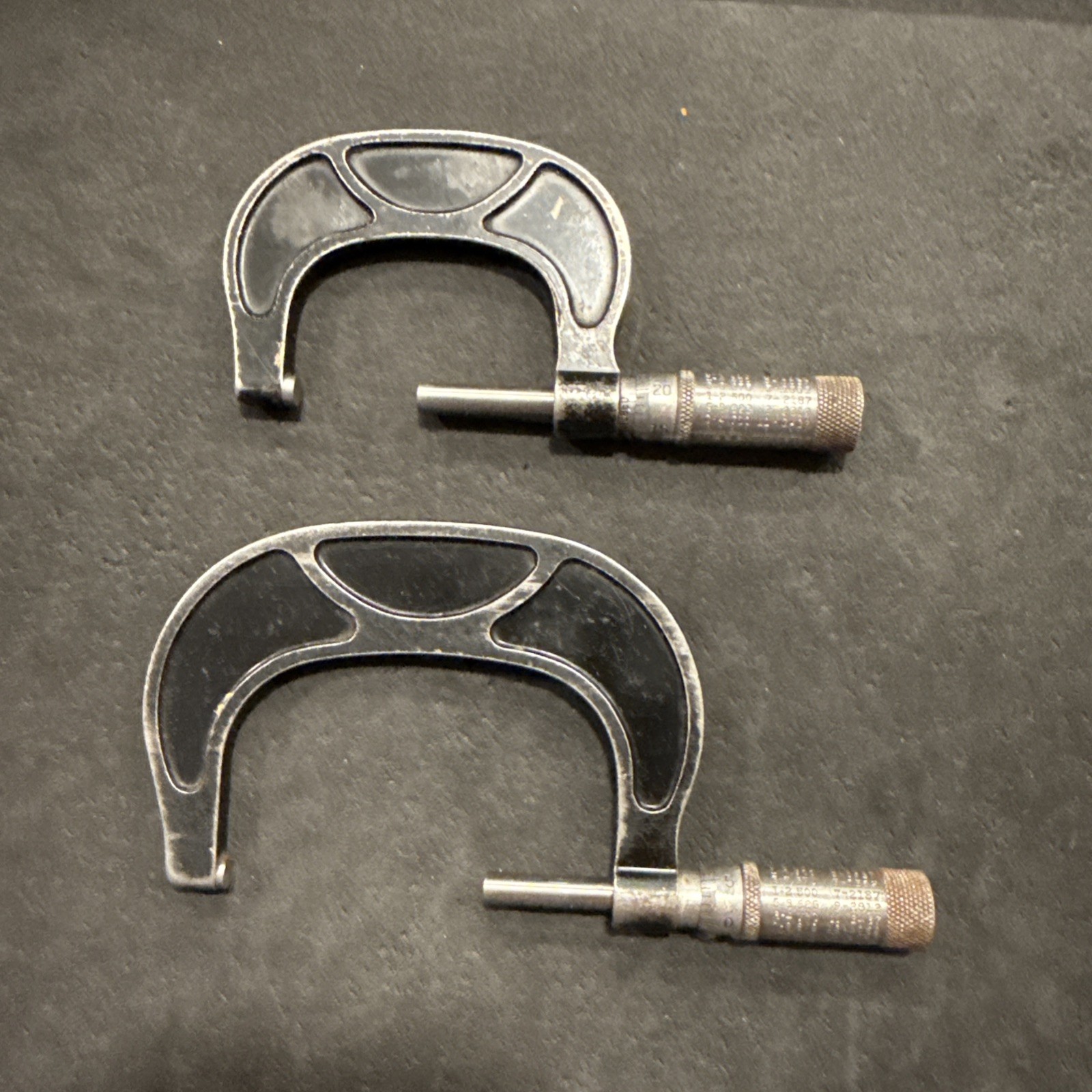 Tubular Micrometer Scherr-Tumico Outside Micrometer 1-2" ,1-3”Vintage Made USA