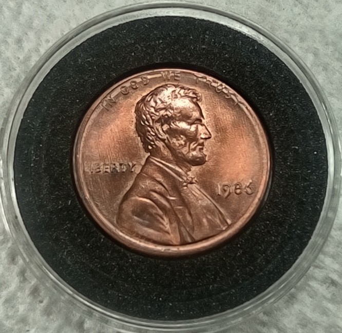 1986 P Lincoln Memorial Cent Red Uncirculated, Doubled Rim Error, DDO