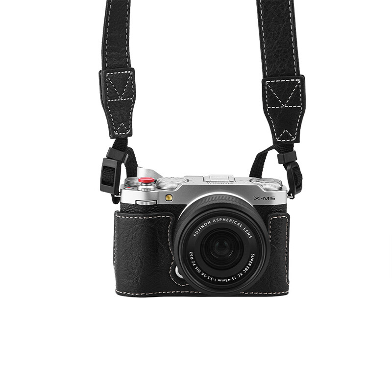 For Fujifilm X-M5 Camera Protective Cover Case Lanyard Wrist Neck Strap Base Set