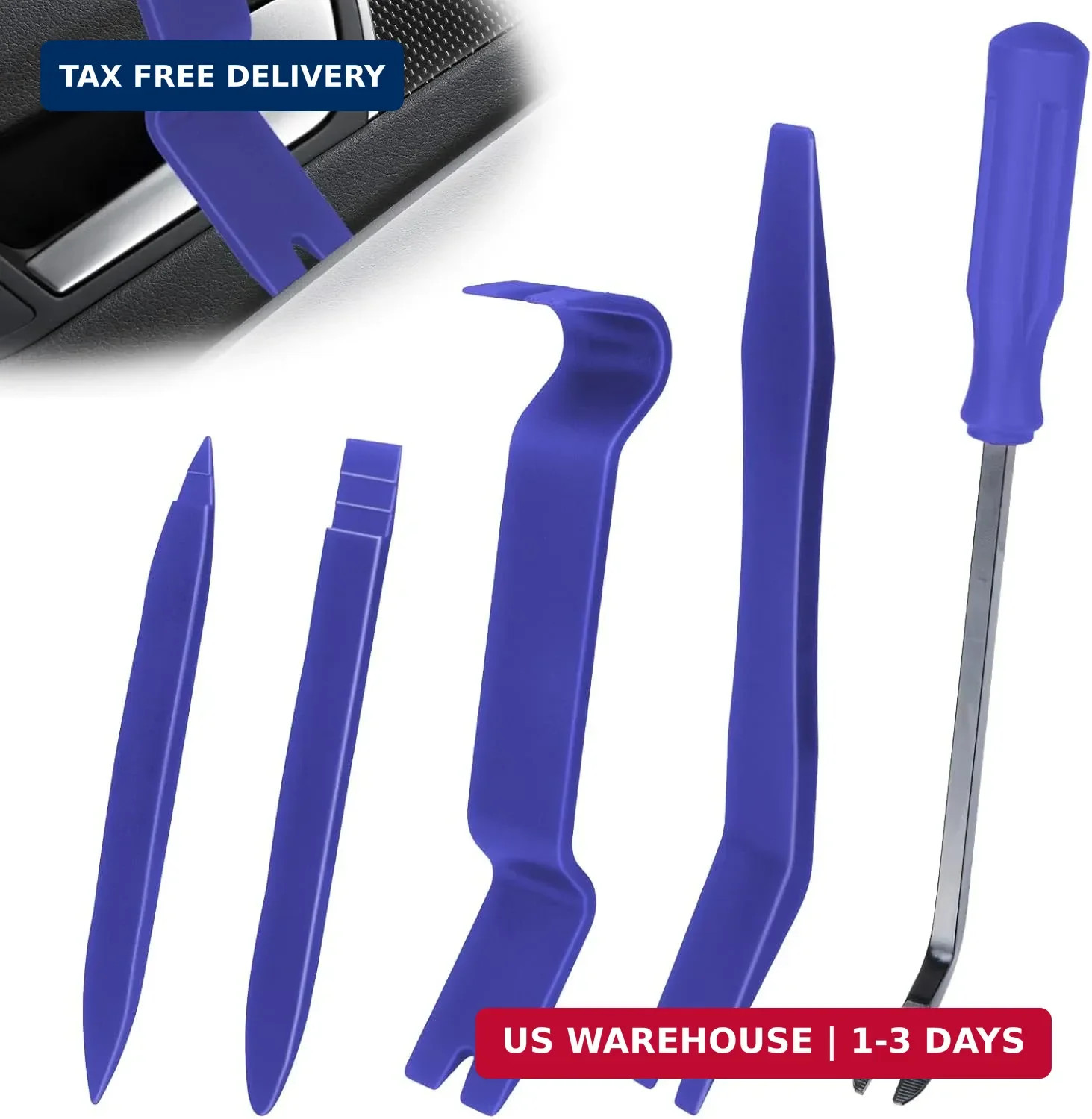 BFXM 5PCS Auto Trim Removal Tool kit, Car Accessories Clip Pry Tools Kit No Scra