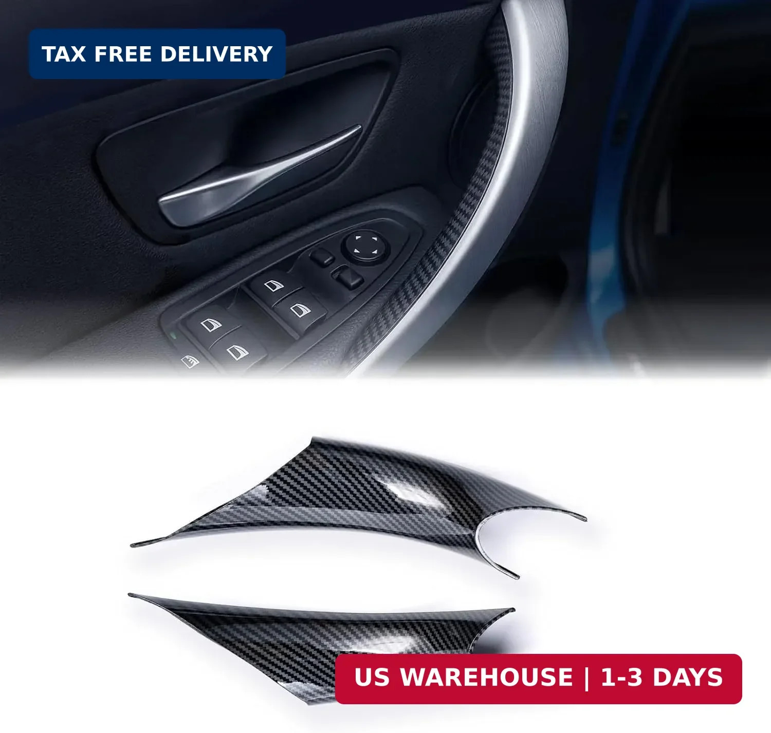 Interior Door Pull Handle Fix Cover for BMW F30 F31 F34 F80 3 Series 2012-2018,