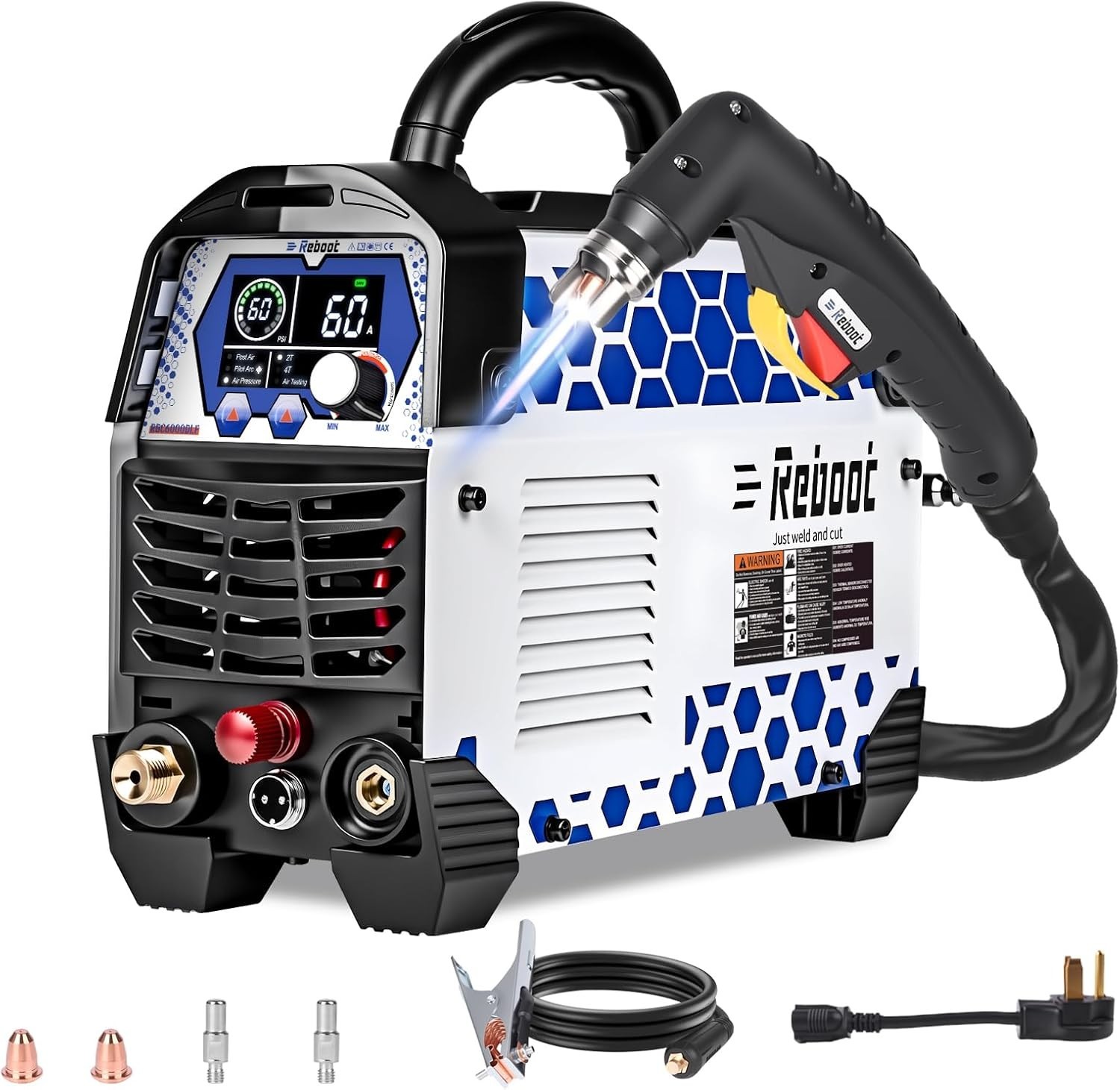 Reboot Plasma Cutter 60A Non-High Frequency Non-Touch Blow Back Pilot Arc