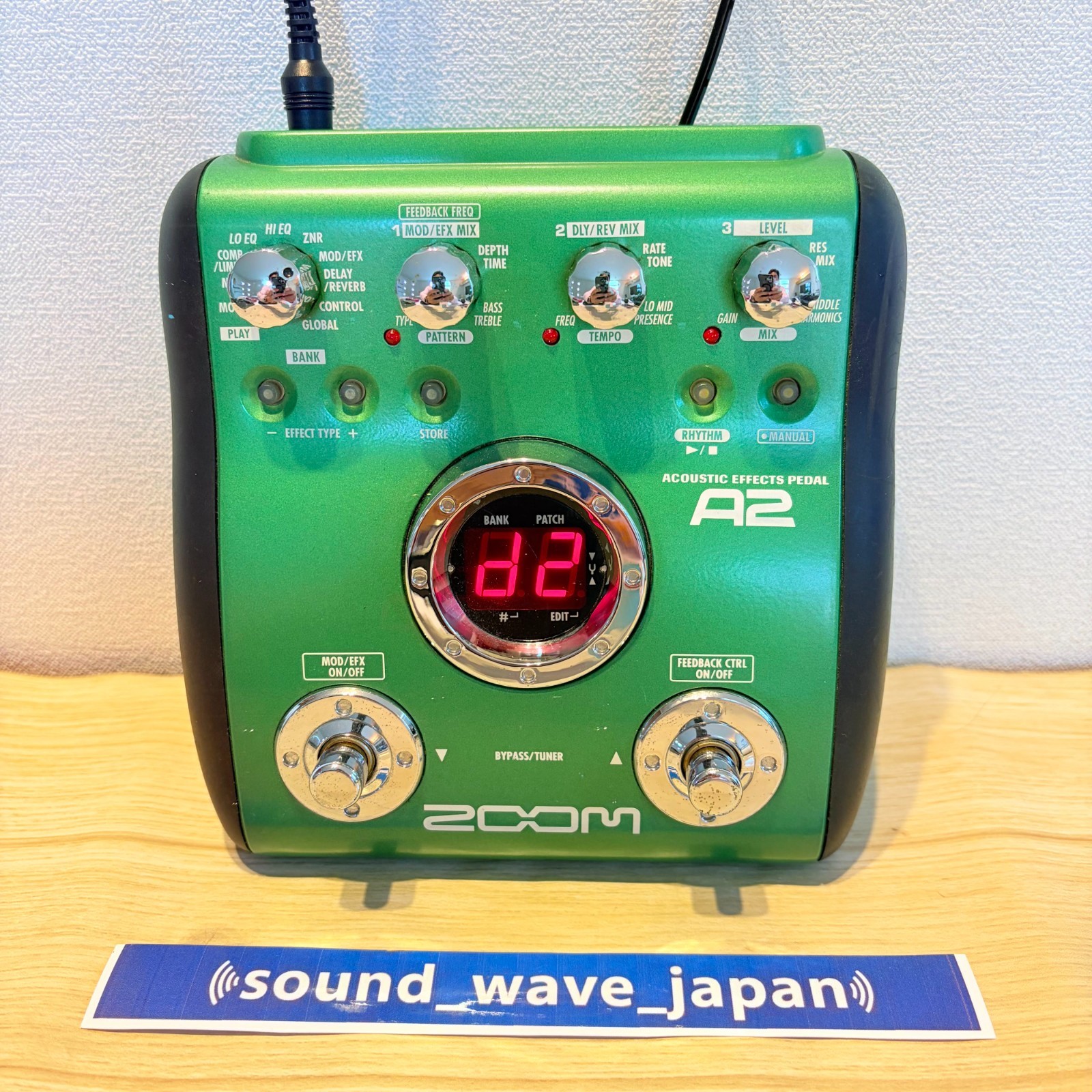 ZOOM A2 Acoustic Guitar Multi-Effects Pedal Processor Japan Tested excellent+++