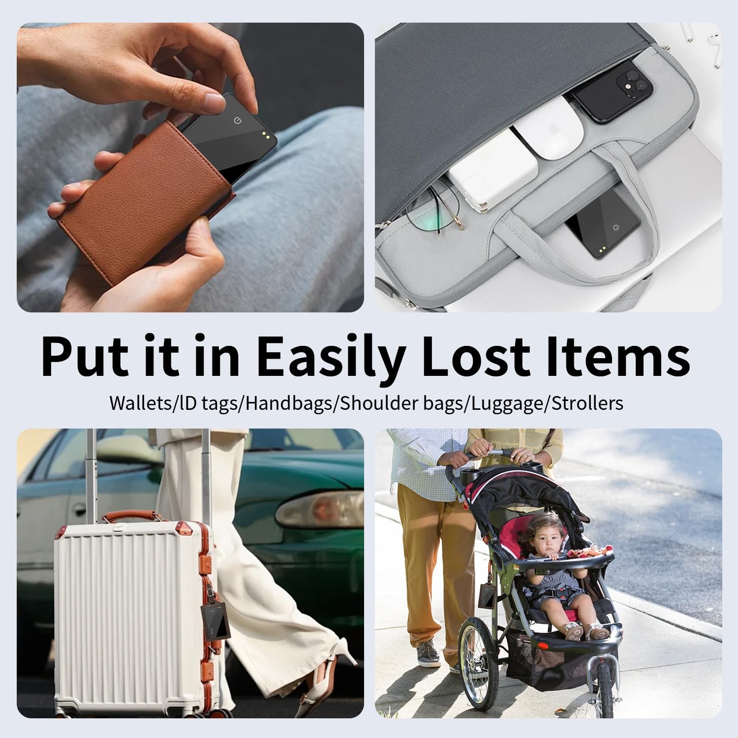 Wallet Tracker Card (Samsung Only),Rechargeable Bluetooth Smart Card Finder Work
