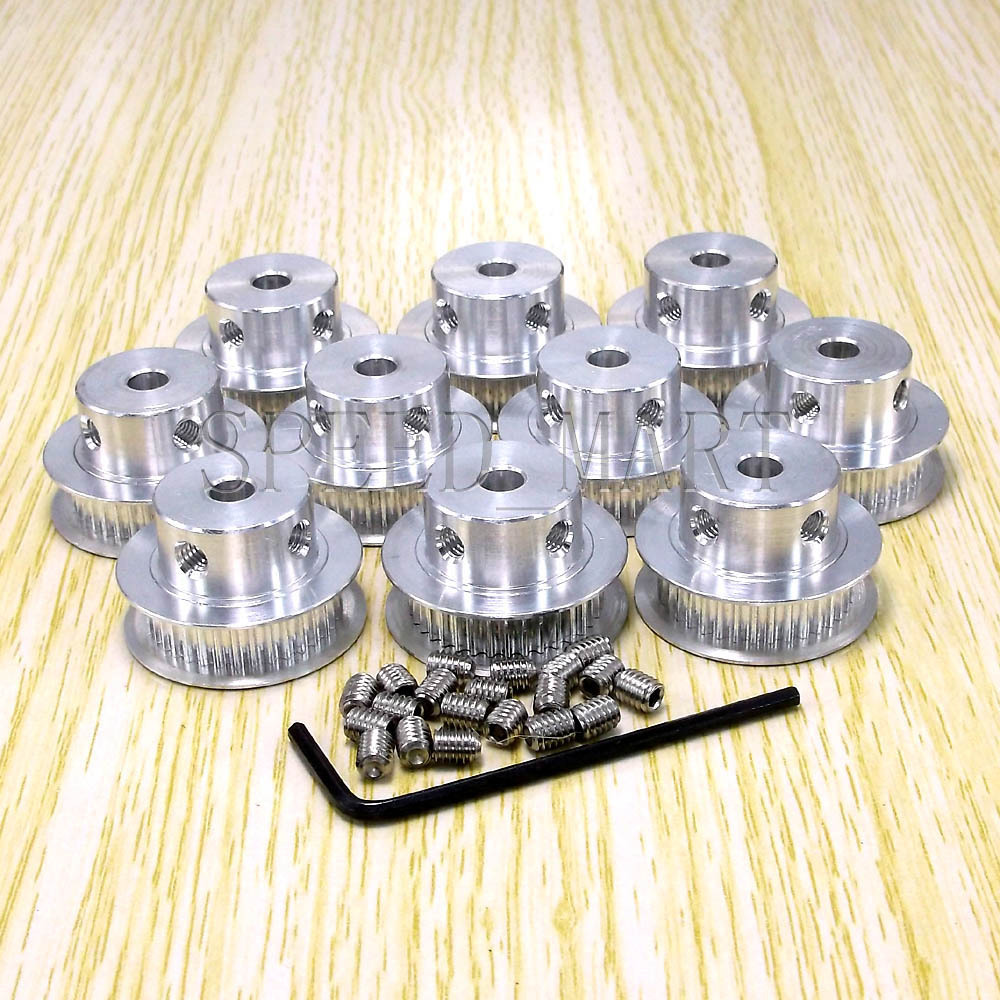 10X Aluminum GT2 Timing Belt Pulley 36T 10mm Bore RepRap Prusa Mendel 3D Printer