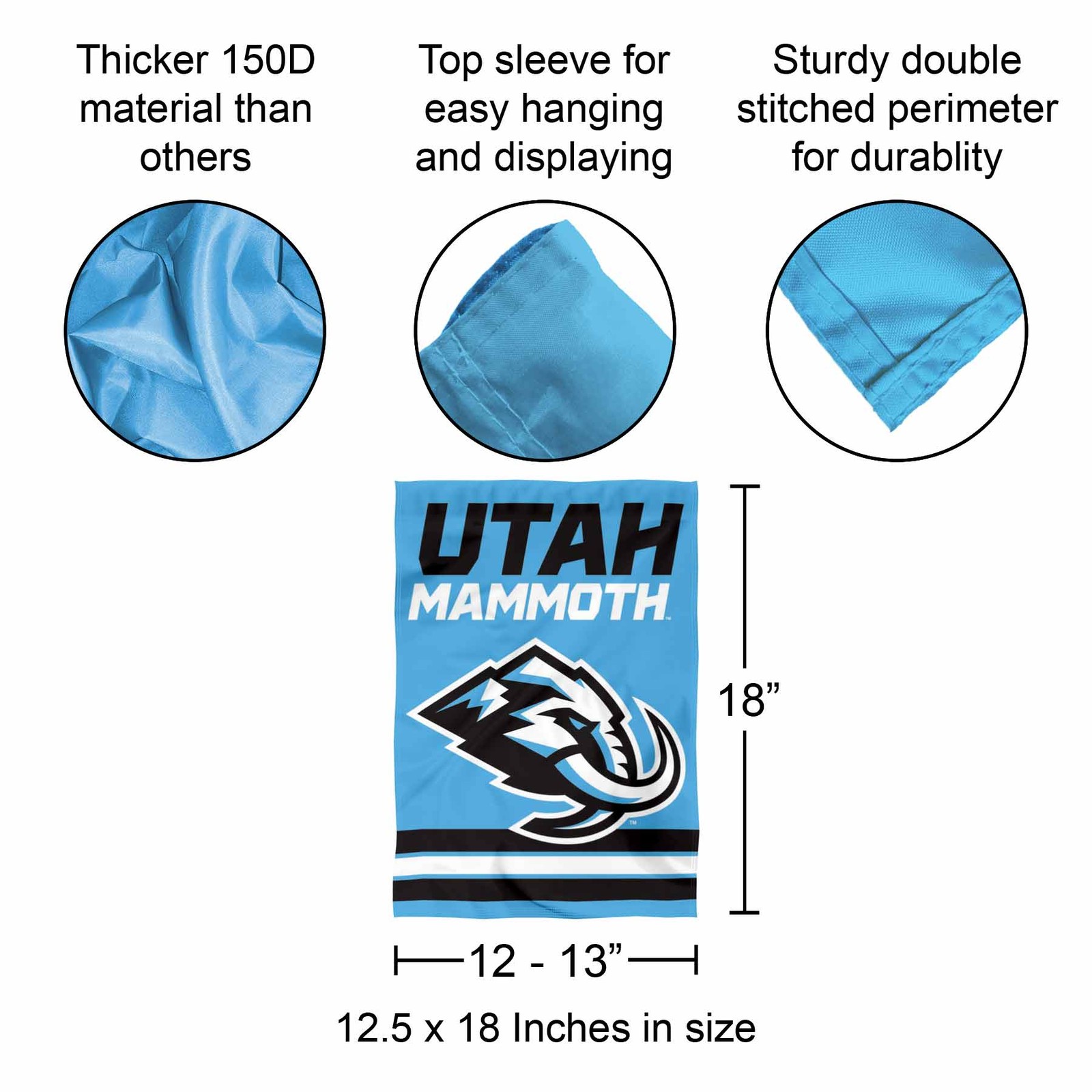 Utah Mammoth Garden Flag and Yard Banner