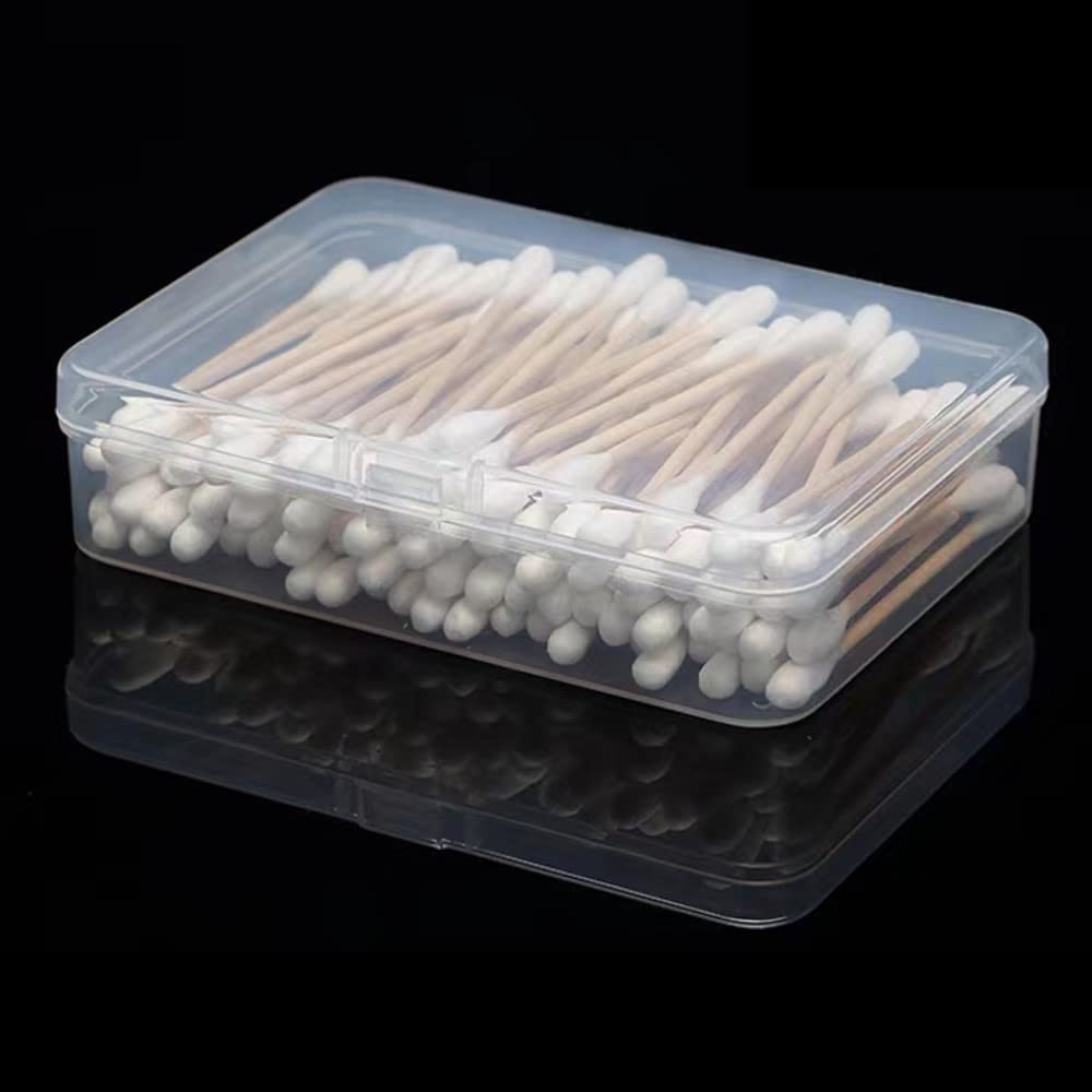 DKAOVH 4-Pack Rectangular Plastic Storage 4.45 x 3.3 x 1.14 inch, CLEAR