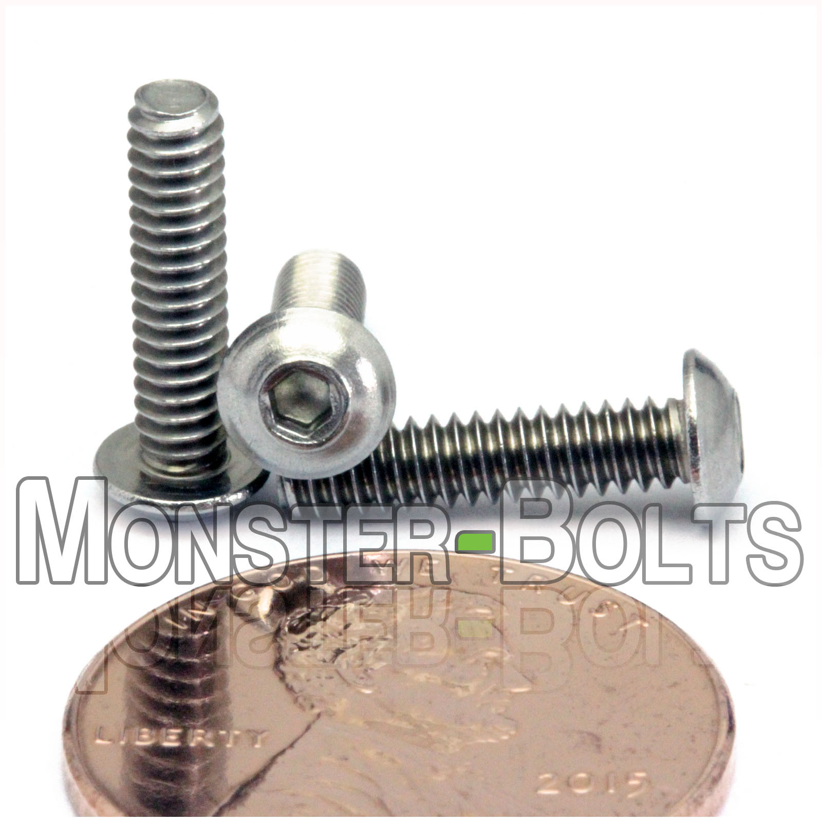 #4-40 Stainless Steel Button Head Socket Cap Screws, SAE Coarse Thread 18-8 A2