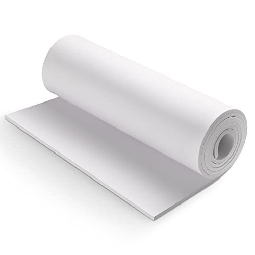 White EVA Foam Sheet Roll 5mm Thick 59x13.9 Inch for Cosplay Costume Crafts